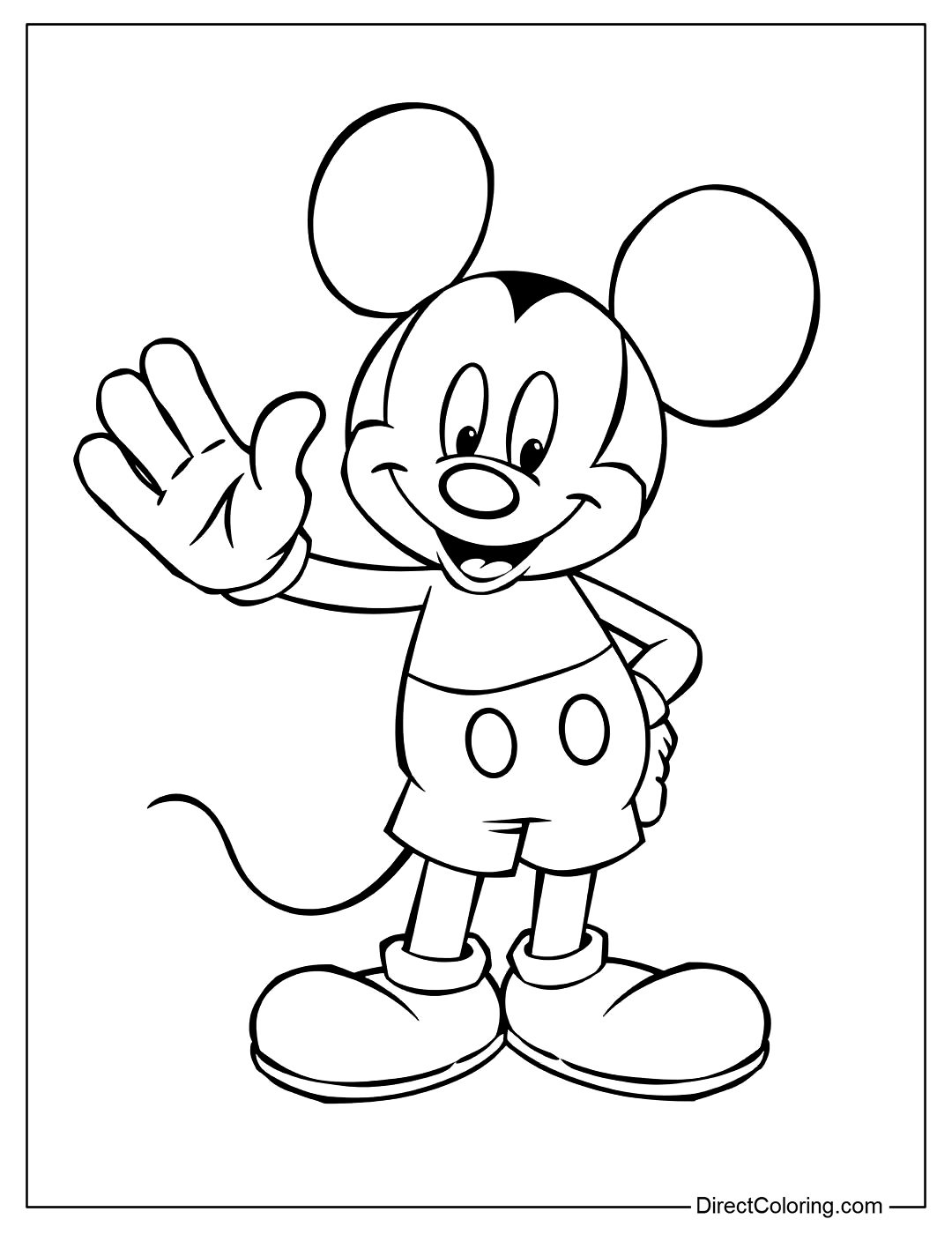 Mickey Coloring Page for Kids